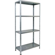 Schulte Regalwelt - SCHULTE Regalwelt Rayonnage emboîtable avec 4 tablettes PowerMAX, charge utile 65 kg, 180x90x40 cm (HxLxP), galvanisé, rayonnage