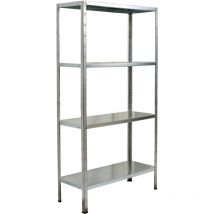 Schulte Regalwelt - SCHULTE Regalwelt Rayonnage emboîtable avec 4 tablettes PowerMAX, charge utile 65 kg, 190x100x40 cm (HxLxP), galvanisé, rayonnage