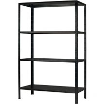 Schulte Regalwelt - SCHULTE Regalwelt Rayonnage emboîtable avec 4 tablettes PowerMAX, charge utile 65 kg, 190x100x40 cm (HxLxP), noir structuré,