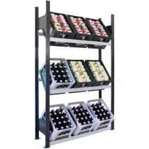 Schulte Regalwelt - SCHULTE Regalwelt Rayonnage pour caisses de boissons, 9 caisses, 180x100x30 cm (HxLxP), capacité de charge par niveau 60 kg