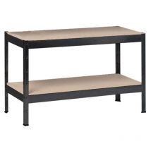 Schulte Regalwelt - SCHULTE Regalwelt Rayonnage pour charges lourdes avec 2 étagères en bois, capacité de charge par niveau env. 150 kg, 43x100x40 cm