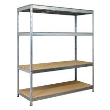 Schulte Regalwelt - SCHULTE Regalwelt Rayonnage pour charges lourdes avec 4 étagères en bois, capacité de charge par niveau env. 250 kg, 180x160x60