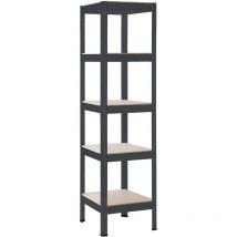 Schulte Regalwelt - SCHULTE Regalwelt Rayonnage pour charges lourdes avec 5 étagères en bois, capacité de charge par niveau env. 200 kg, 180x45x45 cm