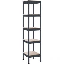 Schulte Regalwelt - SCHULTE Regalwelt Rayonnage pour charges lourdes avec 5 étagères en bois, capacité de charge par niveau env. 90 kg, 180x40x40 cm