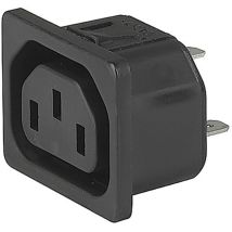 Schurter - 6600.4110 Connectique pour appareils réfrigérants femelle, droit Nombre total de pôles: 3 10 mA noir 1 pc(s) Y131433
