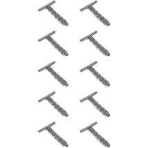 Flexible T-Gurtschnallen mit PVC-Schutzmantel – 10er-Set – Gesamtlänge 130 mm – Gaviota