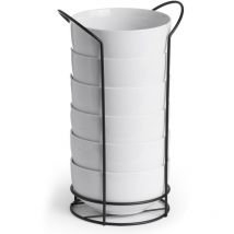 ARTE REGAL – Schüsseln mit Ständer – 800 ml – 6er-Set – Durchmesser 14 cm – Maße 16 x 19 x 31 cm