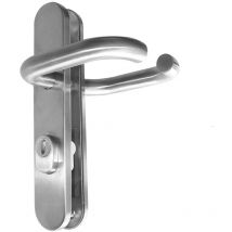 Lienbacher - Schutzbeschlag Türgriff Cottbus u Form Edelstahl matt gebürstet Türdrücker Drücker/Drücker din 8/72