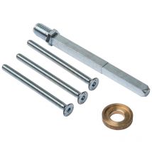 Schutzbeschlagbefestigung abgesetzter 8/10mm Vierkant M6 Schrauben Wechselstift 74-79mm