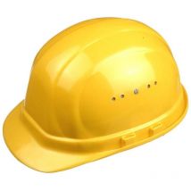 Schutzhelm Bauarbeiterhelm mit Belüftung gelb stufenlos verstellbar