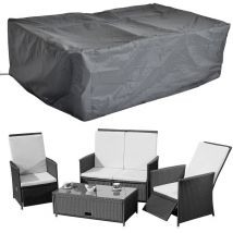 Mucola - Schutzhülle Abdeckplane Abdeckung Rattan Gartensitzgruppe Wetterschutz 192x82CM