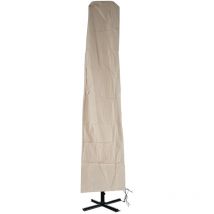 Schutzhülle hhg für Ampelschirm bis 3,5m, Abdeckhülle Cover mit Reißverschluss creme