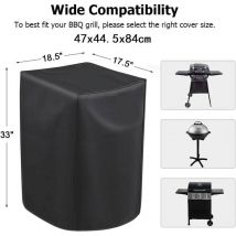 Schutzhülle 47x44,5x84cm 210d Oxford Schwarz Für Plancha Trolley Grillabdeckung