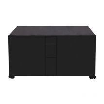 Dolaso - Schutzhülle aus 420D-Oxford-Gewebe für Gartenmöbel – wasserdichte Schutzplane mit Seil- und Schnallenverriegelungssystem – Schwarz 205 x 104