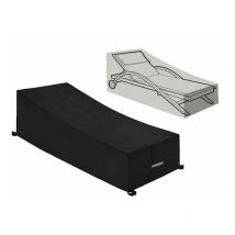 Schutzhülle, wasserdicht, winddicht, UV-Schutz, 210D Oxford-Gewebe, Schutzhülle für Sonnenliege, Liegestuhl (210 x 75 x 40/80 cm) – Schwarz