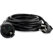 Schutzkontakt-Verlängerung 2 m, schwarz - REV