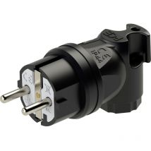 Pce - 05811-s Schutzkontakt-winkelstecker Gummi 230 V Schwarz Ip44