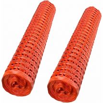 Dema - Schutznetz Warnnetz Fangnetz Bauzaun Wildzaun Waldzaun Orange 100 Meter