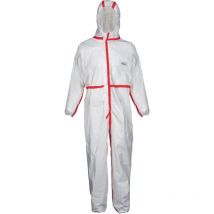 Schutzoverall Plus Größe XL weiß/rot PSA-Kategorie III