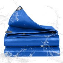 Sdlogal - Industrieplane - Ultra Schwer - 4x6 m - 400g/m2 - Multifunktional, Schutzplane mit Ösen, reißfest, wasserdicht - Blau