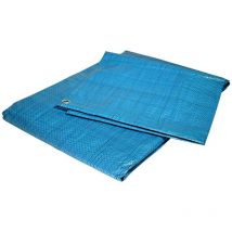 Tecplast - Schutzplane für Malerarbeiten 5x8 m 80 pe - Blau - Preisgünstig - Schutzplane für Böden und Möbel