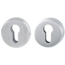 Schutzrosettenpaar E42ZNSB/42HS Edelstahl F69 rund ohne Zylinderabdeckung Stärke 15 mm