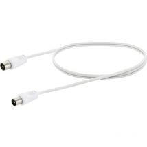 Antenne, sat Câble de raccordement [1x Prise mâle iec - 1x Fiche femelle iec] 1.5 m blanc - Schwaiger
