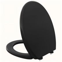 Schwarz Wc Sitz Mit Absenkautomatik, Meejee Toilettendeckel Duroplast O-form Quick-release Funktion (450375mm)