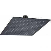 Edelstahl Regenbrause EVEN 30 – 30 x 30 cm – matt schwarz – 144 Antikalk-Noppen – einfache Montage