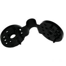 Schwarze runde Clips - Packung à 50 Stück Schwarz Packung mit 50 Stück