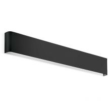 Schwarze Wandleuchte d 610 x h 90 x t 35 mm