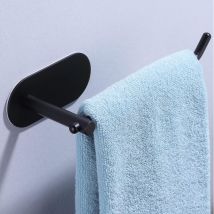 Schwarzer Offener Handtuchring - Selbstklebender Handtuchhalter Für Die Badezimmerwand, Sus304 Edelstahl