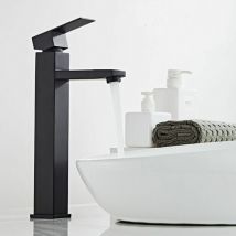 Schwarzer Waschbeckenhahn Hoher Badezimmerhahn Waschbecken Einhebelmischer