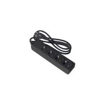 Schwarzes Basis-Onlex-T/T-Kabel, 1,5 m, 4 Buchsen