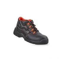 Schwarzes Leder Sicherheitsstiefel s3 src Größe 42 blackleather