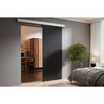 Emporius - Schwebetür 90 cm Doris - Schiebetür Wohznimmer, Schlafzimmer, Design Zimmertür - Schiebetürsystem (Graphit) - Graphit
