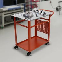 Schweißtisch 36 X 24 X 36 Zoll, Tragkraft 600 Lbs, Schweißtisch Aus Stahl Auf Rollen