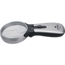 Handleuchtlupe Tech-Line classic Vergrößerung 2x/4x led Linsen-Ø 70/20 mm
