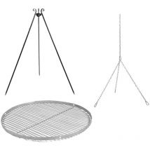 Cookking - Stahl Schwenkgrill mit Grillzubehör Dreibein Grill inkl. Edelstahl Grillrost ø 70 cm
