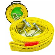 Abschleppseil, 5 m lang, (5 Meter 5 Tonnen), hohe Festigkeit, mit zwei Sicherheits-D-Ring-Haken, Seilwinde, Seil für Bergungsschlepp
