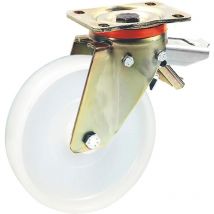 Lenkrolle Polyamid-Rad ø 100 mm Schwerlastrolle mit Feststeller Tragkraft 320 kg