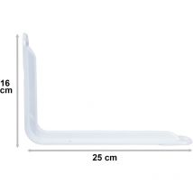 Schwerlast Regalwinkel in Weiß 25 x 16 cm – Robuste Unterstützung für Regale