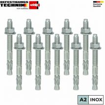 Isolbau - Schwerlastanker A2 Edelstahl M12 x 120mm Bolzenanker Stahlanker - 10 Stk.