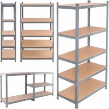 Schwerlastregal 180x90x40cm Metall Lagerregal Regal Metallregal Garagenregal Lagerregal Werkstattregal bis 875 kg Belastbar, 5 verstellbare Ablagen