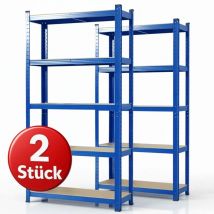 Schwerlastregal Lakota Traglast bis 1250 kg Individuell einsetzbar Blau 180 x 90 x 40 cm