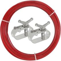 Sevengirl - Schwimmbadabdeckungsspanner, Länge 2 mm 30 m, mit 2 Spannern für Schwimmbadabdeckungsseile