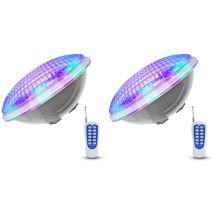 Schwimmbadbeleuchtung, Par56, 54 W, 12 V, Led-unterwasser-hänge-poolleuchte, Ersatz Für 300 W Halogenscheinwerfer (54 W Rgb), [energieklasse F](2pcs)