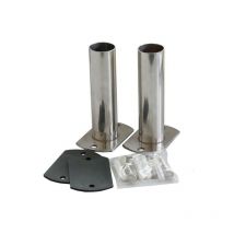 Schwimmbadleiter Tiefbeckenleiter Flansch Montageset V2A Edelstahl 1 Paar