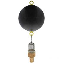 Tecuro - Schwimmende Entnahme mit Ansaugfilter und Fußventil 1 Zoll x Tülle ø 25 mm, Schwimmerkugel ø 145 mm