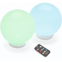 Schwimmfähiges Solar Leuchtkugel 2er Set 20cm